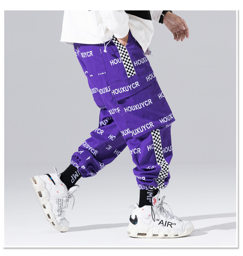 Japanese Style Letter Printed Men's Jogger Trousers